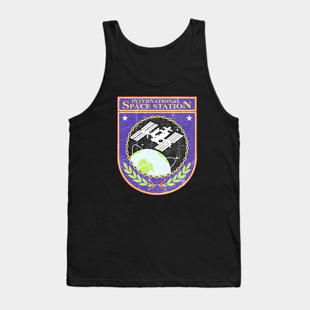 International Space Station Vintage Logo Tank Top by Mandra